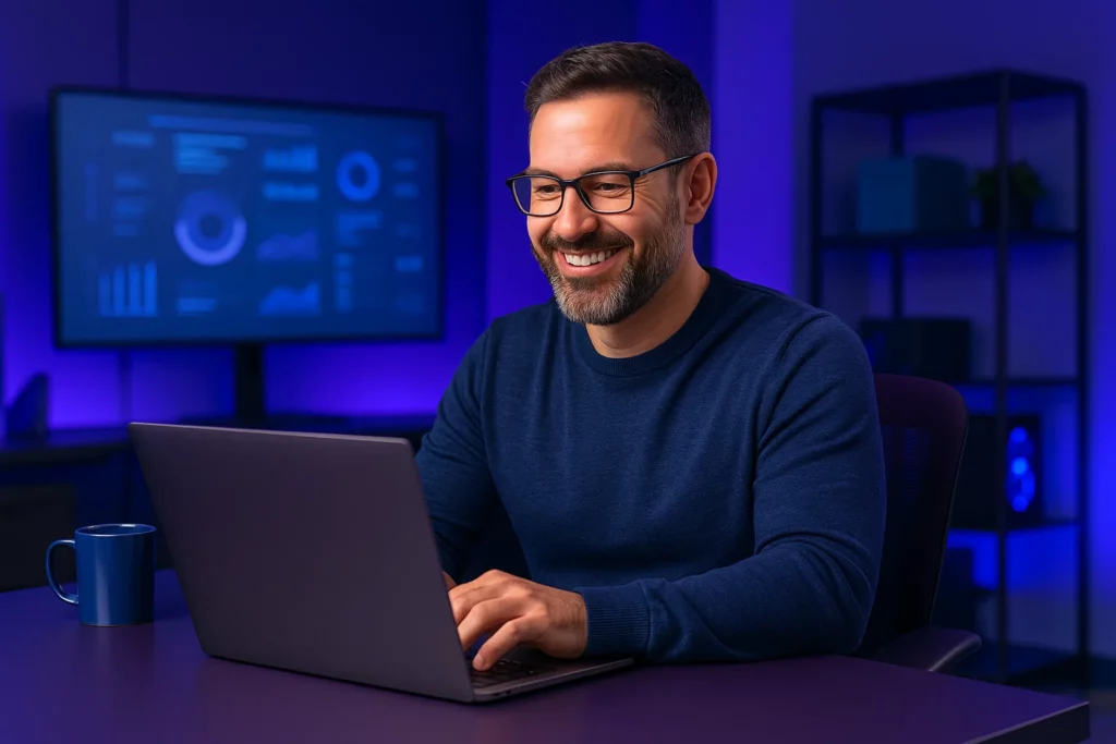 An msp owner is smiling because he raised his margins with viirtue's white label voip provider.