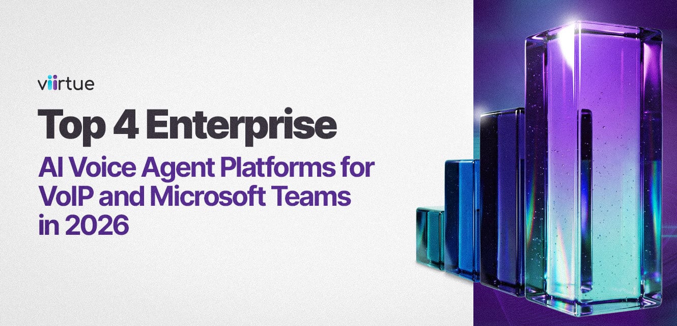 Top 4 Enterprise Voice Agent Platforms Title Card With Viirtue Branding